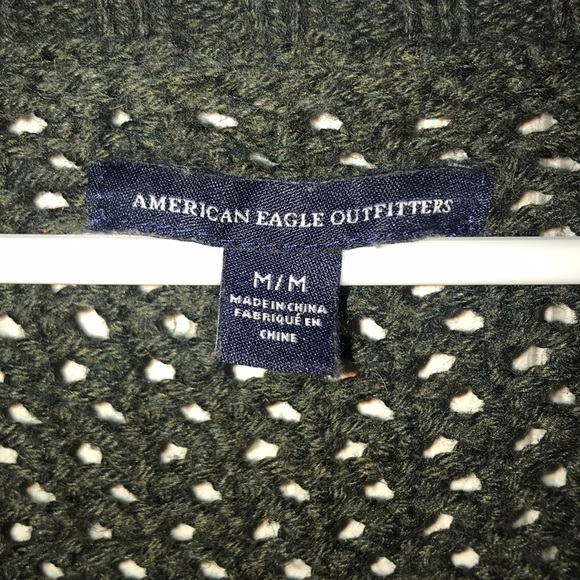 Olive Green American Eagle Knit Sweater - Picture 2 of 3